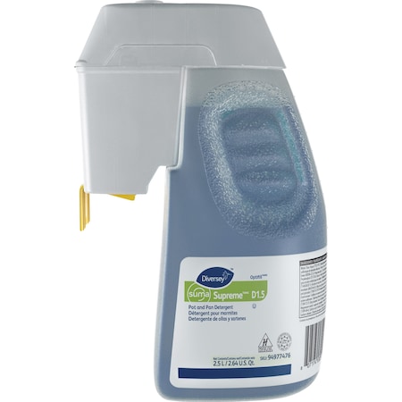 Diversey Pot/Pan Detergent, For Optifill System, 2.5L, Blue DVO94977476